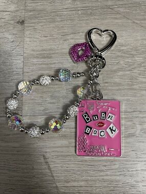 Pink 'Burn Book' Keychain Card Holder Charm